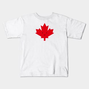 Happy Canada Day Red Maple Leaf Kids T-Shirt